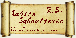 Rakita Sabovljević vizit kartica